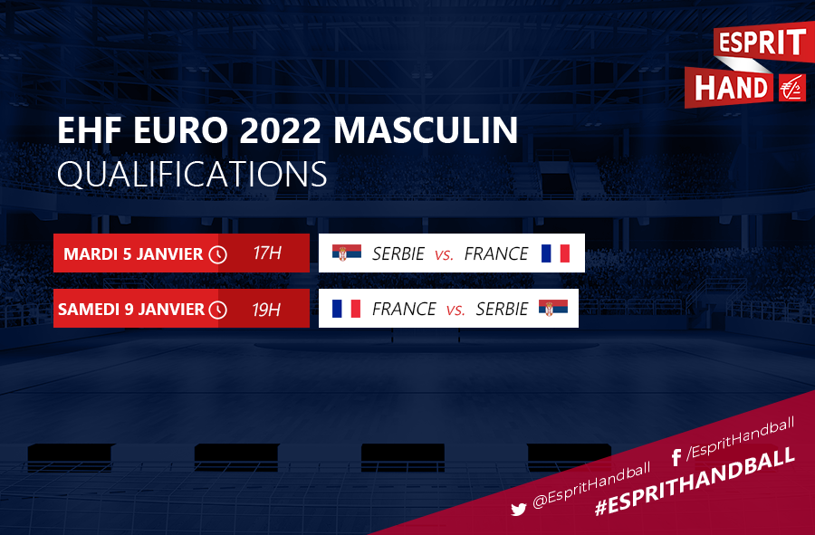 #VousEtreUtile
Cette semaine, retour des Bleus sur les terrains pour les qualifs à l'Euro 2022 😃 
Le planning 👇
#EspritHandball

📺 #SERFRA : En direct sur Bein Sports et en différé sur la chaîne l'Equipe (21h05)
📺 #FRASER : En direct sur Bein Sports et la chaîne l'Equipe