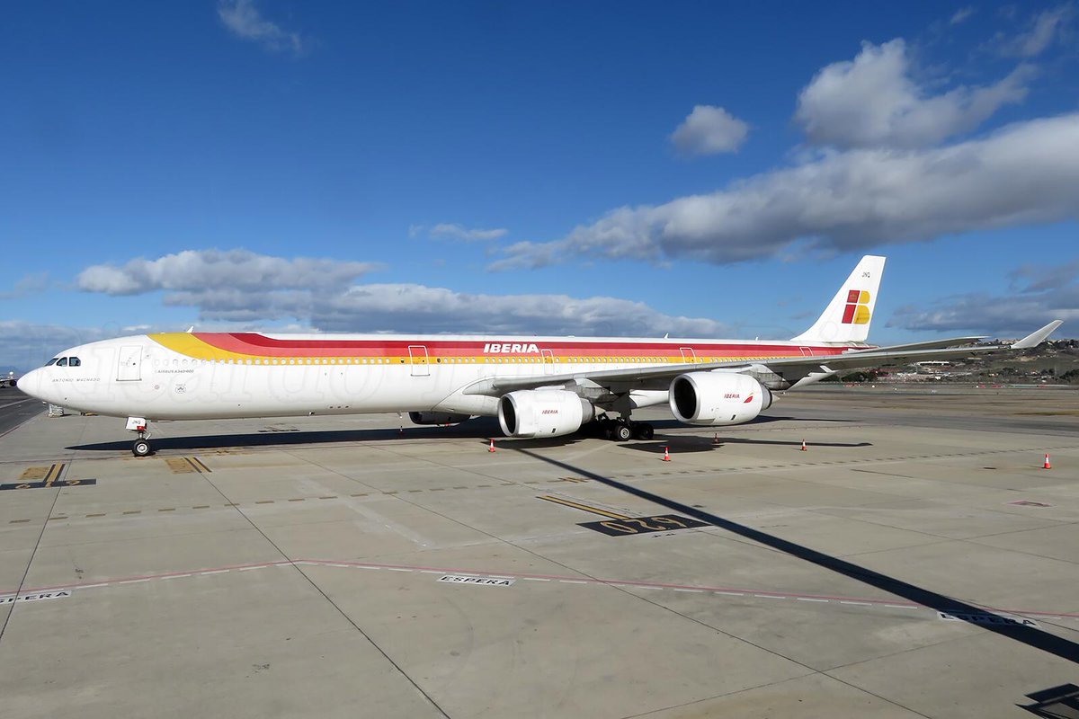 #FlashNewsAD Despega de Madrid con destino Ciudad Real el último 340-600 (EC-JNQ) de <a href="/Iberia/">Iberia</a> que quedaba en Barajas.