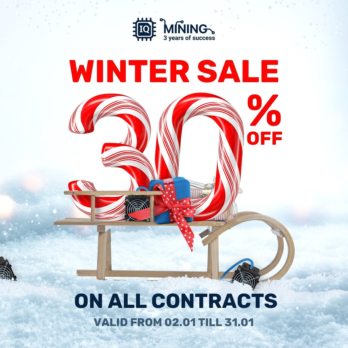 iqminingcom's tweet image. Special promo offer! 🔥All mining contracts are 30% off until the end of January. Prices have been already reduced, this offer works without a promo code.