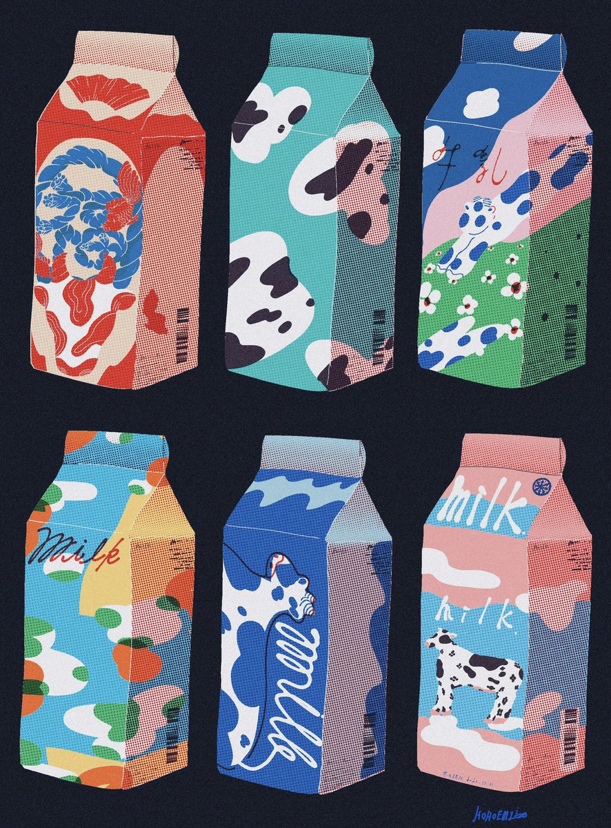 「mo?mo?anniversary milk 」|HOHOEMIのイラスト