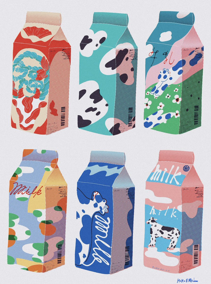 「mo?mo?anniversary milk 」|HOHOEMIのイラスト