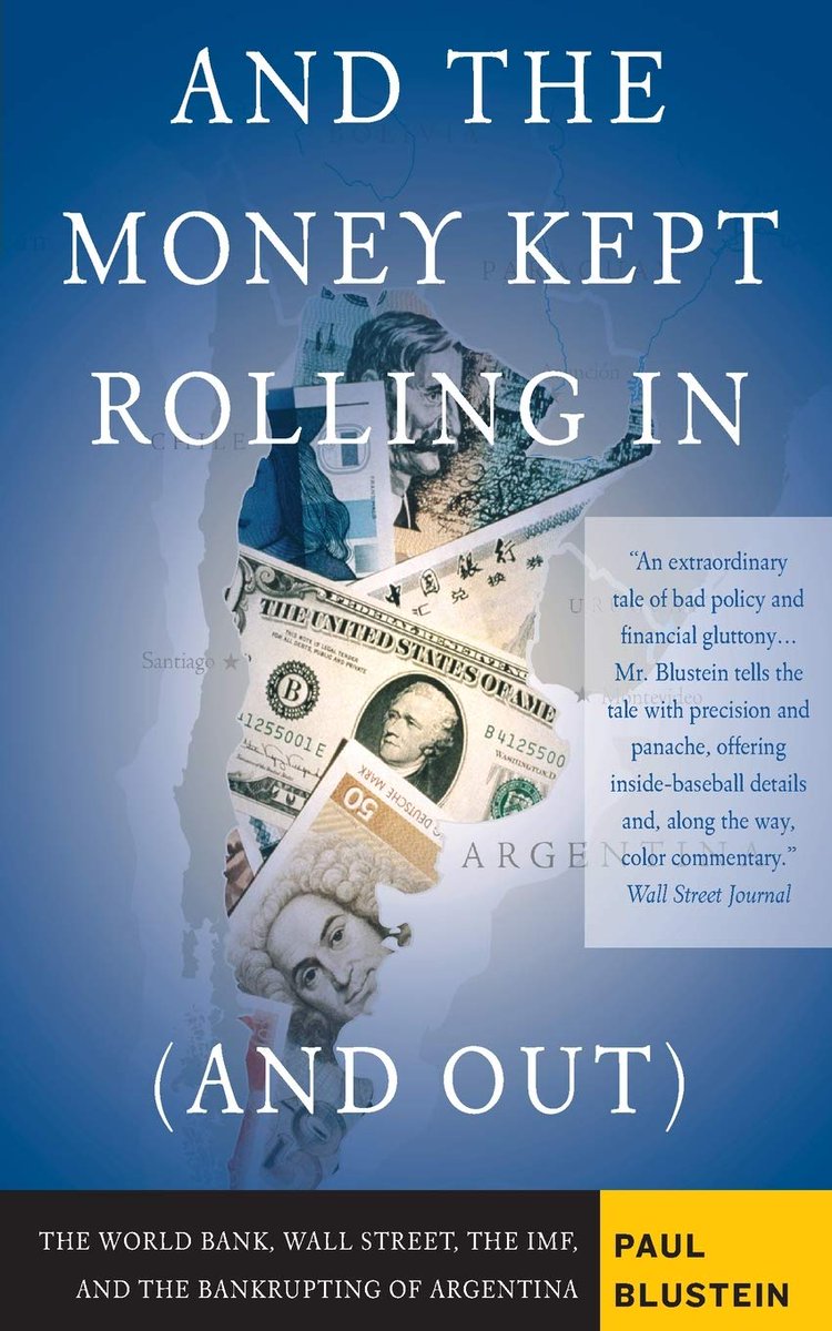 Blustein's book on Argentina --> 4/5It is short and captivating. I think the IMF dropped the ball on this one rather than Asia.One-sentence summary --> “Where will the growth come from?”(I cut 0,5 because it is like a douchebag convention inside, Reinhart, Rogoff, Roubini etc)