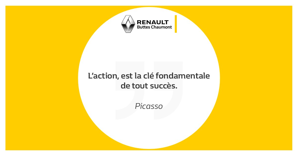 Commençons l'année en visant de nouveaux objectifs 💪
Bon début d'année à tous !
---
#citations #citationdujour #quote #renault #rendreletravailagreable