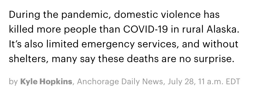 Probably not Im guessing https://www.propublica.org/article/in-remote-villages-domestic-violence-kills-more-than-covid-19/amp?__twitter_impression=true