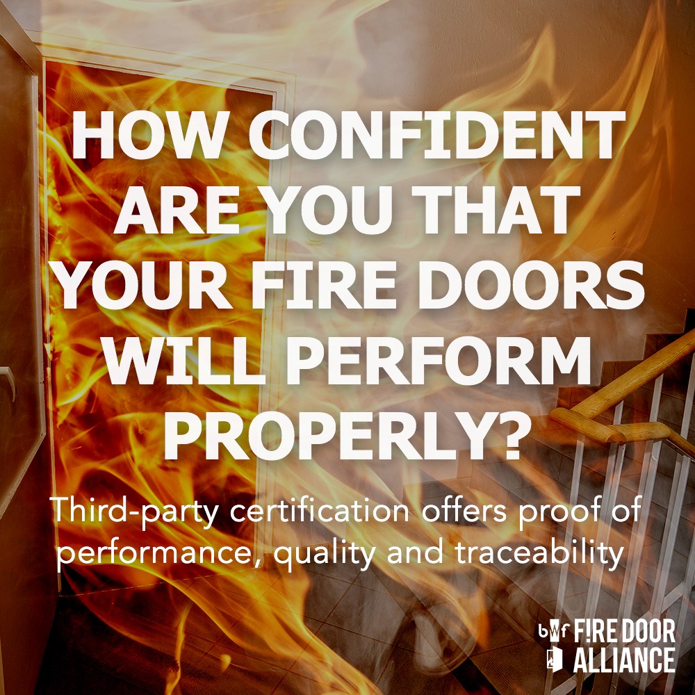 FireDoorAll's tweet photo. Are your #FireDoors fit for purpose? #Grenfell Inquiry Chair Sir Martin Moore-Bick recommends an urgent inspection of fire doors in all buildings containing separate dwellings to assess their ability to perform in the event of a fire. Learn more: https://t.co/BV3oSVTrS5 https://t.co/qy7DtPpvLp