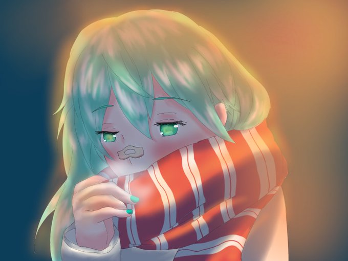 寒そうにしてるミクさん
#初音ミク 