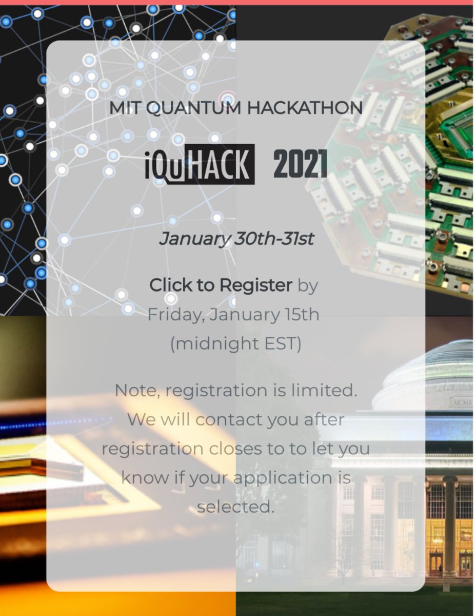 unitaryfdn's tweet photo. Registration now open for an online quantum hackathon hosted by @MIT

https://t.co/PJe8MjpWZI https://t.co/fcuO1nCGhm
