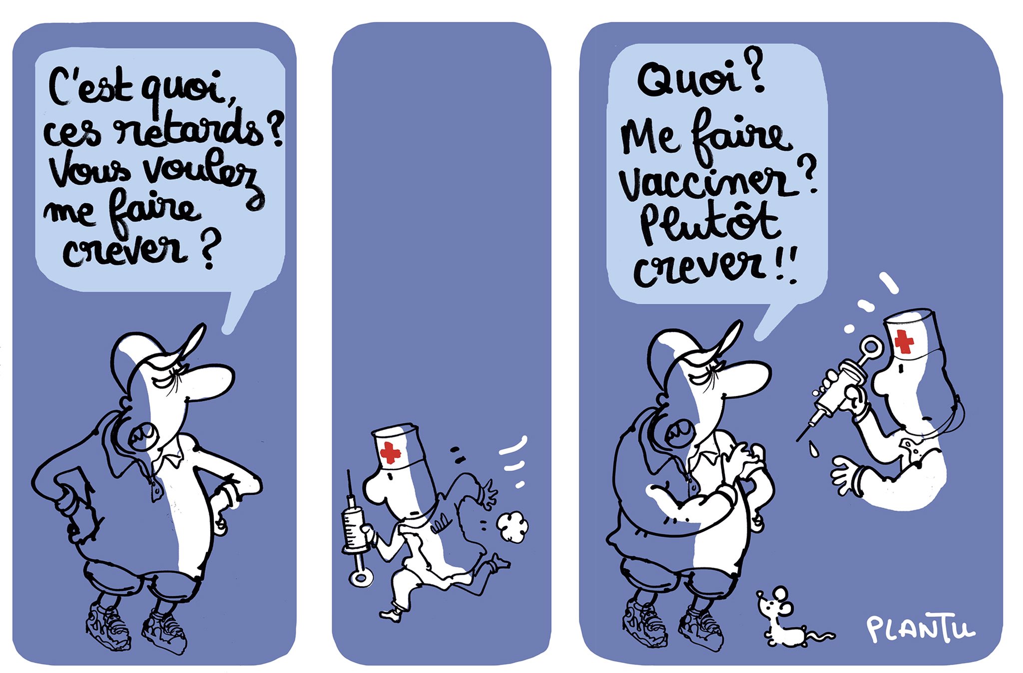 PLANTU Officiel on Twitter: &quot;RETARD ET VACCIN: le dessin du Monde de ce  lundi 4 janvier.… &quot;