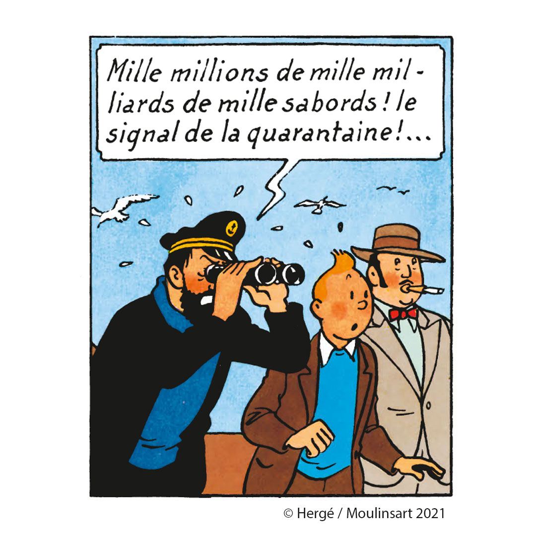 Casterman BD on X: * #80ansCapitaineHaddock * FUN FACT : C'est bien « Mille  sabords », l'expression favorite du Capitaine qu'il emploie 155 fois au fil  des aventures de Tintin. Illustration extraite