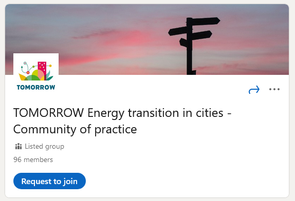 SONNET_energy's tweet photo. With life going virtual, it can be hard to organically network with others working on #EnergyTransition in cities. If you can relate to this struggle, than the #TOMORROWproject's Community of Practice LinkedIn group may be your solution! Check it out 👉 https://t.co/HtVzSa5dlV https://t.co/MnIetd81Co