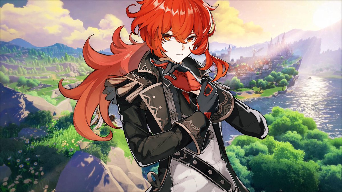 diluc, babybel cheese but he's the wax