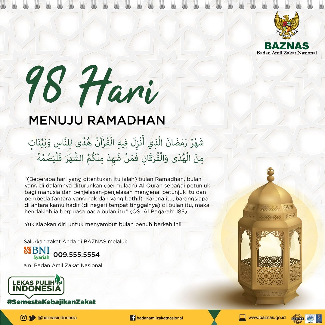 Baznas Auf Twitter Quiztime Berapa Hari Lagi Menuju Ramadhan