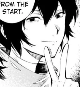 i haven't talked abt anyone else for AGES i'm sorry here's dazai and his gay little peace sign 