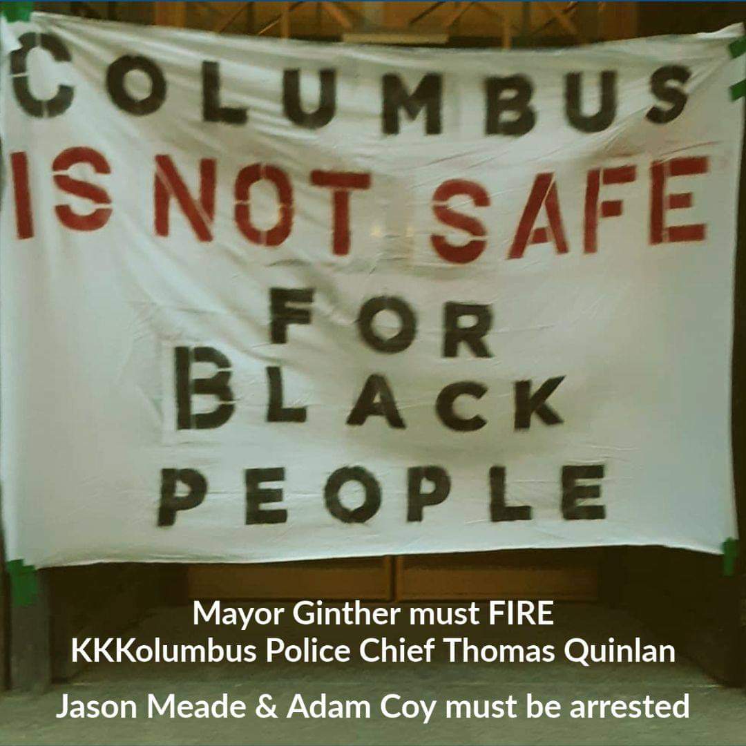 blkoutcoalition's tweet photo. @TheRevAl Mayor Ginther (D) is complicit.
Ginther continues to protect CPD culture and the bad cops within. The FOP have been running Ginther for years.
#FireQuinlan
#QuinlanMustGo
#LockUpAdamCoy
#LockUpJasonMeade
#ColumbusisKKKolumbus
#JusticeForCaseyGoodsonJr
#JusticeForAndreHill https://t.co/4kS46Wzw1P