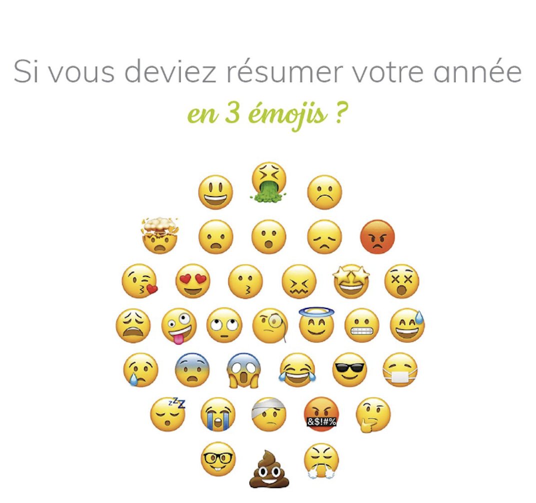 [Parce que l'on est très curieux] 
😉 🤫 🤗
#plageweb #retrospective2020 #Emojis