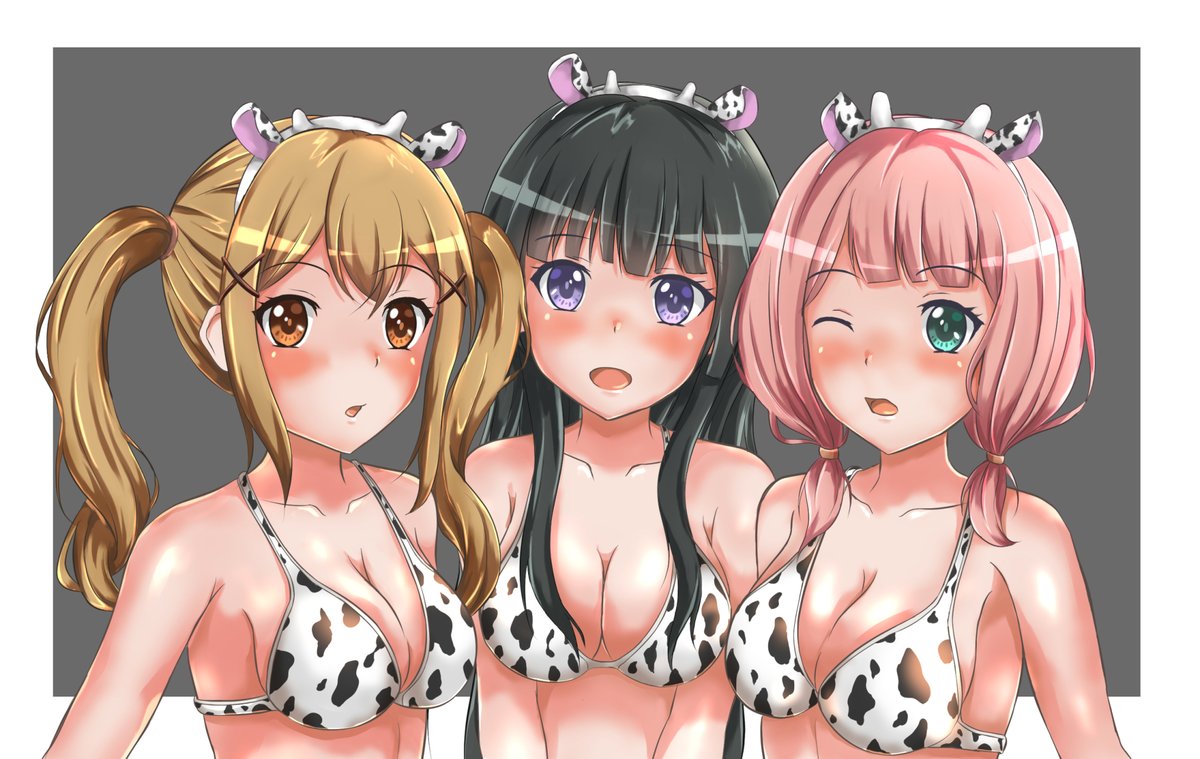 えのまき در توییتر 描き初め 牛柄水着の巨乳3人組です バンドリ 白金燐子 上原ひまり 市ヶ谷有咲 えのまき در توییتر 描き初め 牛柄水着の巨乳3人組です バンドリ 白金燐子 上原ひまり 市ヶ谷有咲