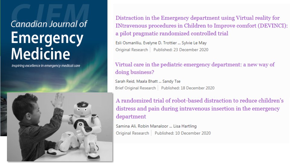 ClinMedJournals's tweet photo. #CJEM
Reducing #distress and #pain in #children in #emergency dept
Read more at
#Virtual_reality https://t.co/3qVaYmphzQ
#Virtual_care https://t.co/ftxPPk4Loy
#robot.based distraction https://t.co/Ia9PhmVLnT
@CJEMonline @CAEP_Docs @EMO_Daddy @EddyLang1 @PaulAtkinsonEM @IFEM2 https://t.co/jEzDokvKqO