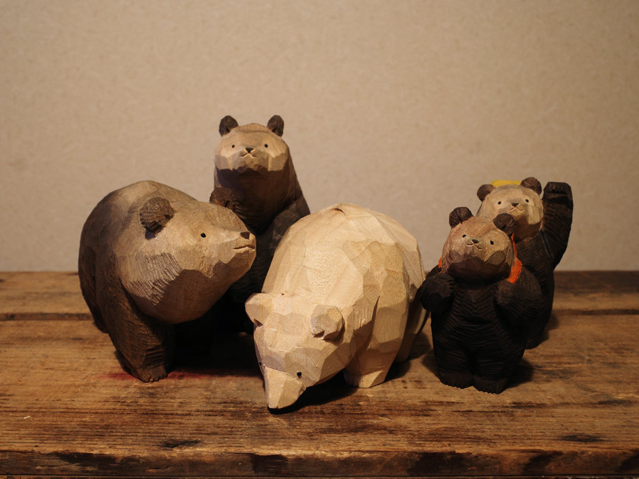 年末年始に彫った木彫りの熊