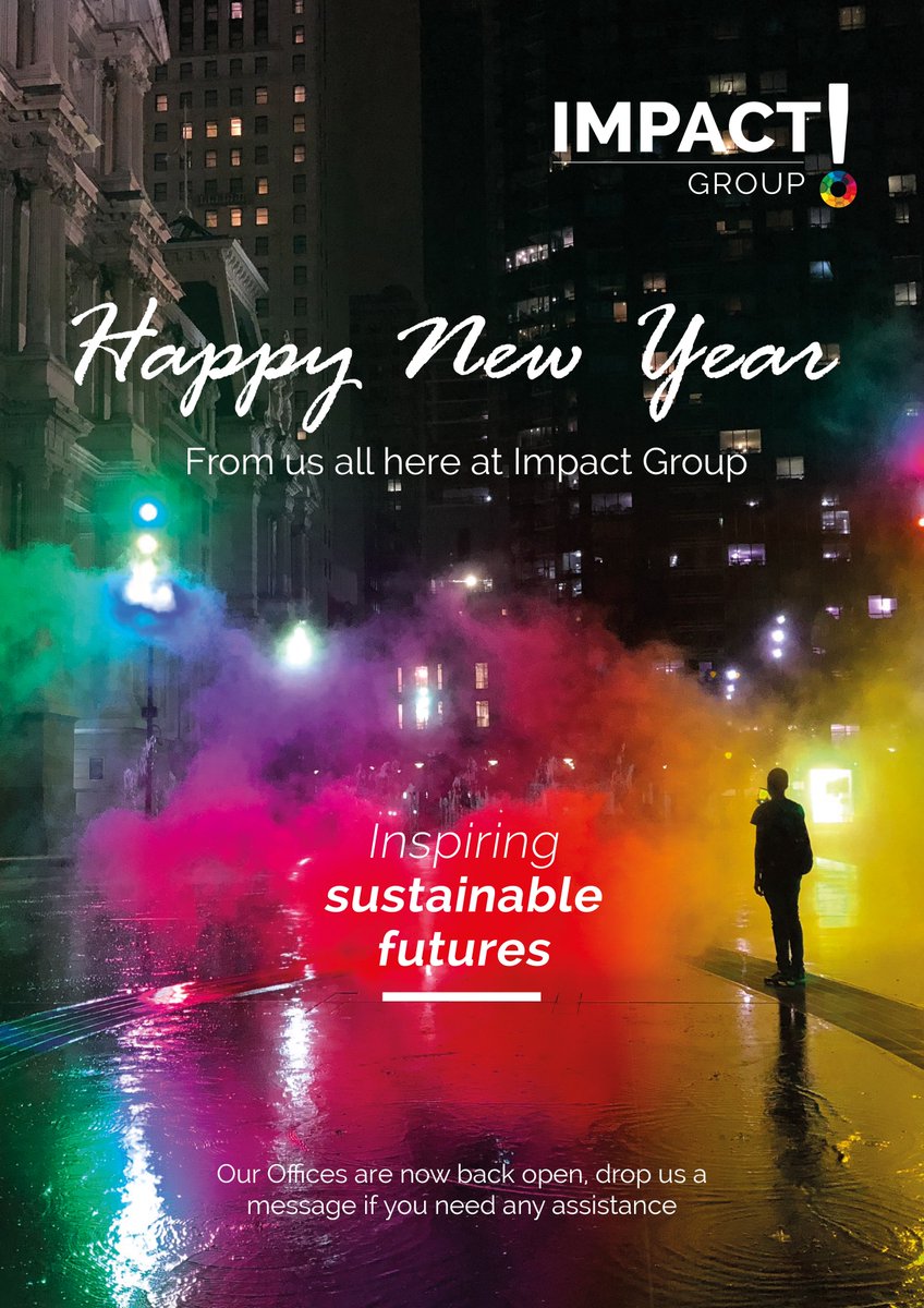 HAPPY NEW YEAR FROM EVERYONE AT IMPACT GROUP!

Our offices are open again and our staff have now returned to work.