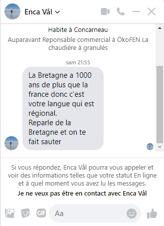 Hey @FacebookFR, j'ai signalé un post de la page <a href="/NhuBretagne/">NHU, votre média breton indépendant</a> qui me mentionne je ne sais combien de fois mais personne ne le fait sauter, et c'est depuis deux jours insultes et appels au meurtre sur mon profil, mes DM. Une solution ?