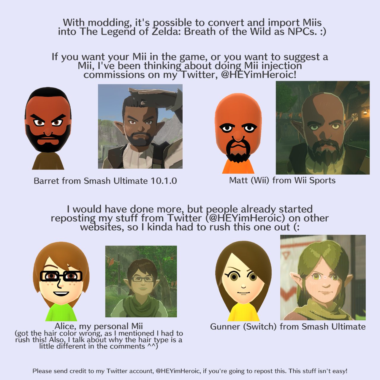 Ryan Brown Bizarrely It S Been Discovered That Npcs In Zelda Breath Of The Wild Use An Advanced Version Of The Mii Face Creation Tool For Modders This Means That Ryan Brown Bizarrely It S Been Discovered That Npcs In Zelda Breath Of The Wild Use An Advanced Version Of The Mii Face Creation Tool For Modders This Means That