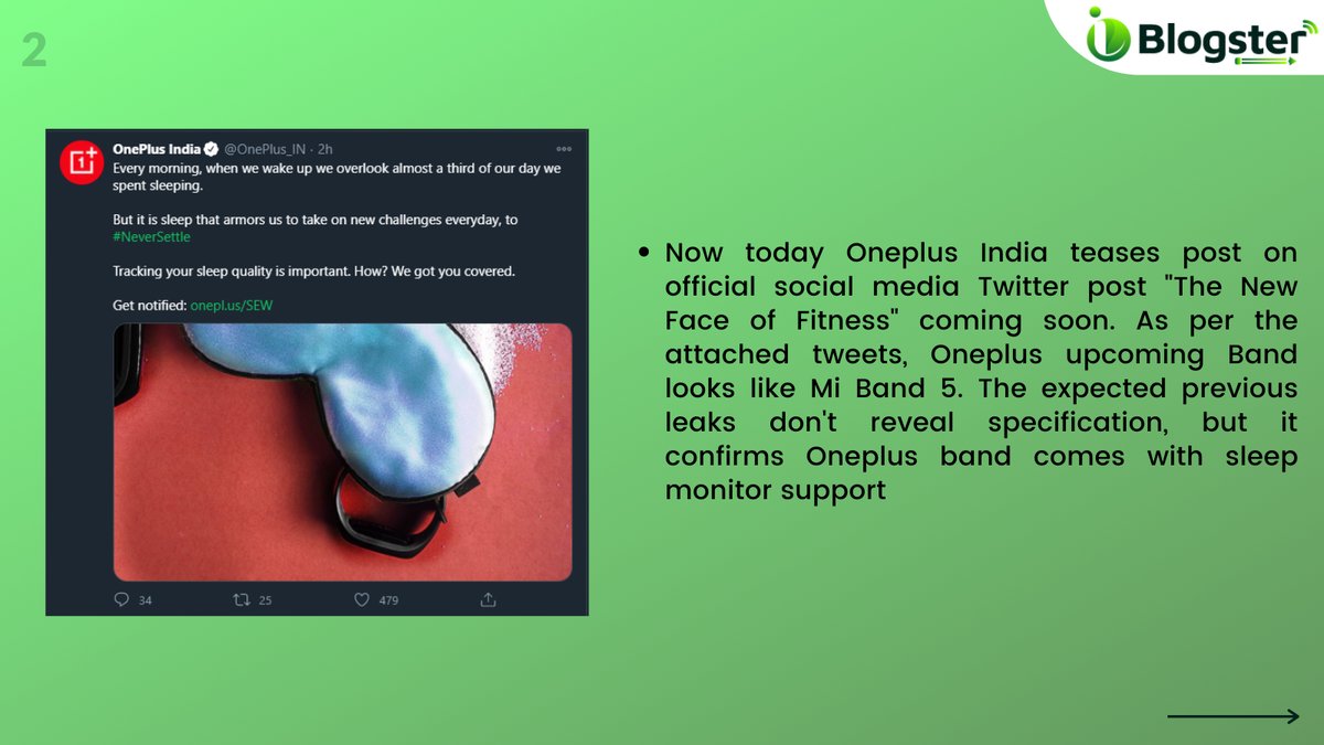 iBlogster's tweet photo. ➡️@OnePlus_IN start teases a fitness band with sleep monitoring support
#OnePlusBand #SmartEverywear #OnePlus #Trending #TrendingNow #tech #technology #techno #businessideas #businesses #BusinessNews #iblogster #iblogsternews #smartiblogster https://t.co/noU6XcT9bZ