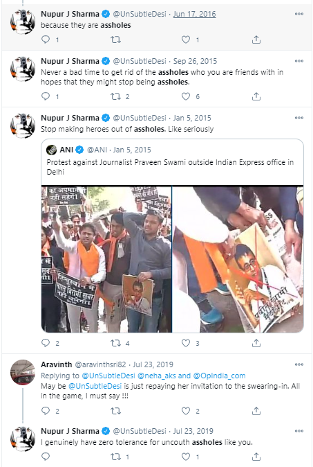 4/4 All these are just trailers ,  @OpIndia_com should be grateful that she is not yet been reported by anyone for abusive language,