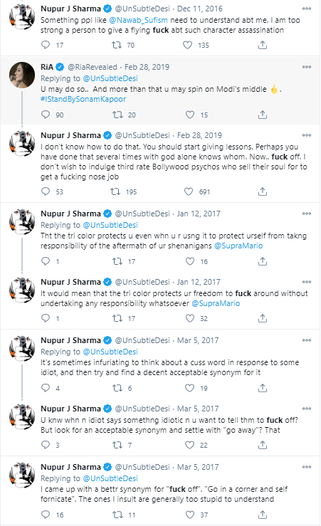 4/4 All these are just trailers ,  @OpIndia_com should be grateful that she is not yet been reported by anyone for abusive language,