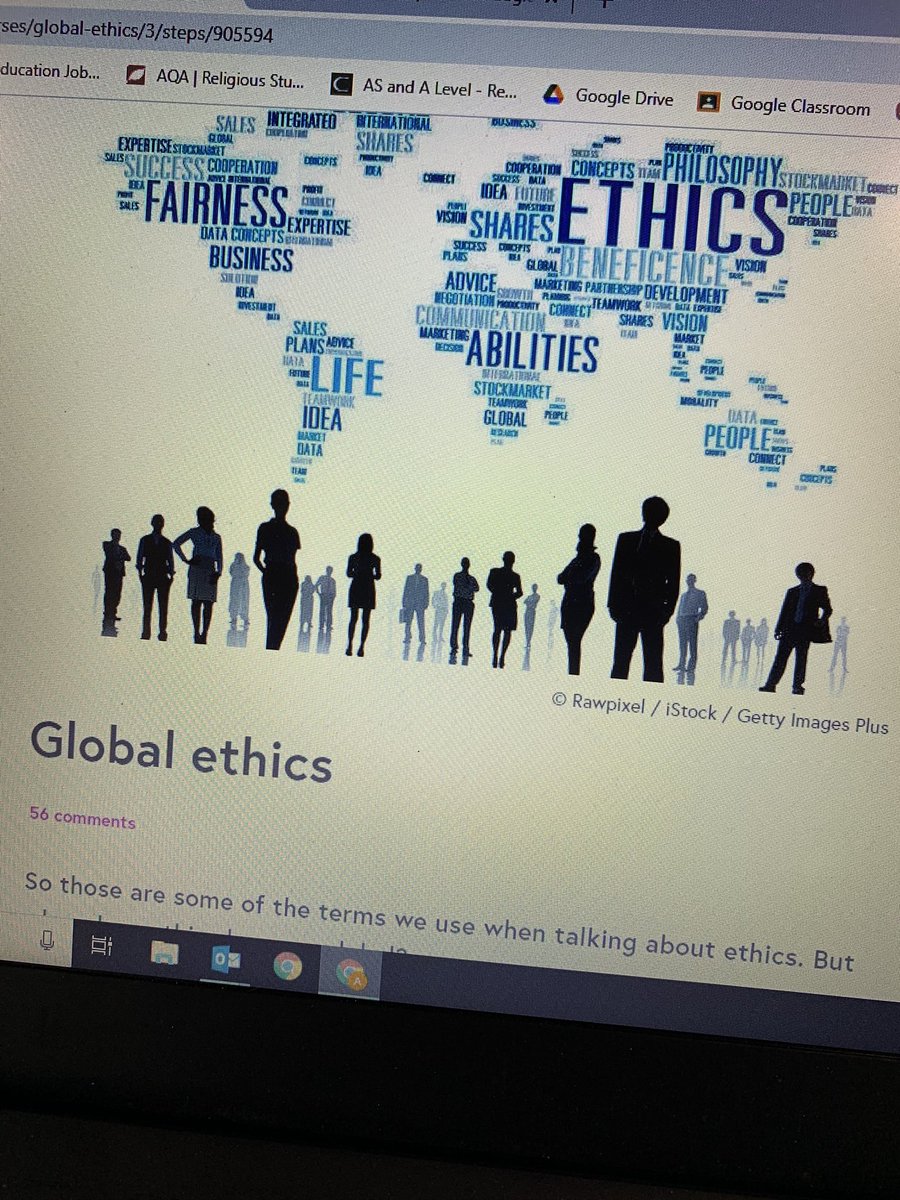 PhilosophyNWC's tweet image. Starting my Global Ethics course with the @OpenUniversity and @FutureLearn. Excellent to review and delve into this on my research day! Some interesting things to share with @NWC_Economics and @NCGeogSquad  #NWCAlwaysLearning
