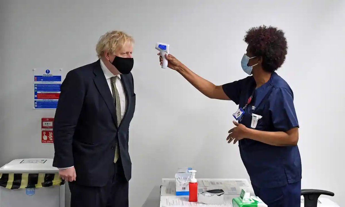 I just saw this photo of Boris Johnson getting his temperature read using a non-contact temperature scanner.It's a great example of unnecessary 'doing' and shows the kind of thing that Alexander Technique can undo. (more below)Photograph: Stefan Rousseau/AFP/Getty Image