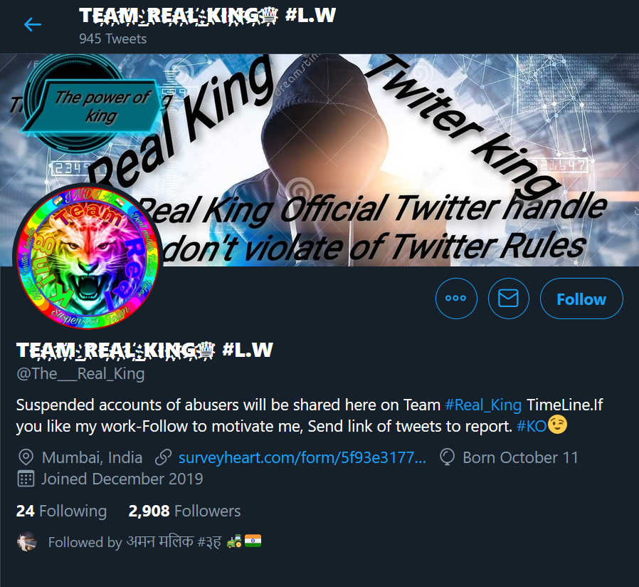 AairahHasan's tweet image. Found 2 Twitter accounts whose sole job is to suspend Nationalist/RW accounts on twitter. And they are doing it pretty smartly. 

Can the nationalist people too start something similar to stop the menace of #Leftist, #ProMuslim, #Radical ideologies in India?