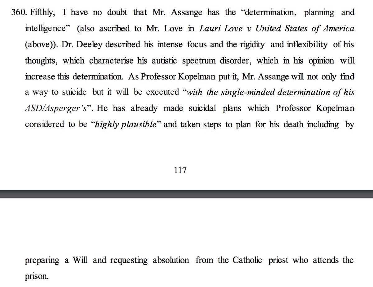 Key sections in British court's decision against US extradition request and why the judge determined it would be oppressive to approve the request against Assange