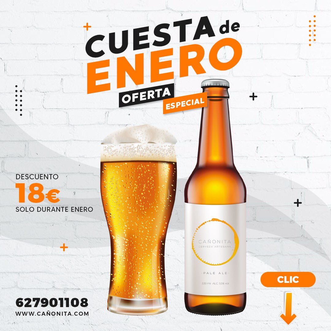 [𝙲𝚄𝙴𝚂𝚃𝙰 𝙳𝙴 𝙴𝙽𝙴𝚁𝙾] 𝟭𝟴€ 𝙾𝚏𝚎𝚛𝚝𝚊 𝚎𝚜𝚙𝚎𝚌𝚒𝚊𝚕 𝚍𝚞𝚛𝚊𝚗𝚝𝚎 𝚎𝚕 𝚖𝚎𝚜 𝚍𝚎 𝚎𝚗𝚎𝚛𝚘 𝚜𝚘𝚕𝚘 𝚙𝚊𝚛𝚊 𝚙𝚊𝚛𝚝𝚒𝚌𝚞𝚕𝚊𝚛𝚎𝚜
 🍺📦 #CervezaArtesana