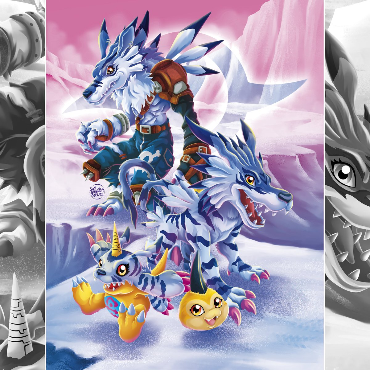 Mí primera ilustración del año 2021

Comisión Digimon - Vamos con todo 💪

#digitalart #artist #digitalpainting #Digimon #gabumon #photoshop #xppen #colorist #colors #art
