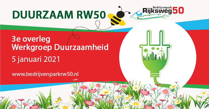 Morgenochtend staat het 3e digitale overleg v/d werkgroep #duurzaamheid RW50 gepland. Dit keer over het realiseren van een #wandelpad i.c.m. met #bloemenlint &amp; nadenken over collectieve #zonnepanelen op bedrijfsdaken. Wilt u meedenken? Van harte welkom! bit.ly/3ogEwPe