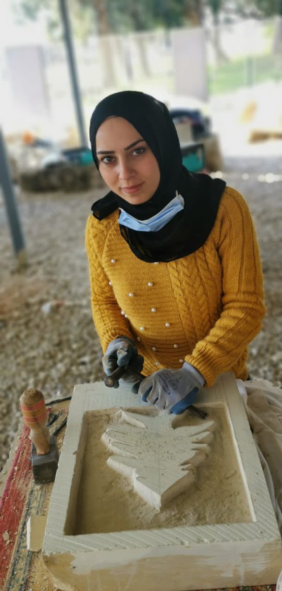 JontyDarlington's tweet photo. Super talent on show @WorldMonuments Stonemasonry training programme for local Lebanese &amp; Syrian refugees in Tripoli 🇱🇧 

No students had picked up a chisel before Sept 2020

Thanks to @Noorshdaifat for the pics
#culturalprotectionfund @DCMSArts @BritishArts @BritishCouncil @dcms https://t.co/z72jGrljyT