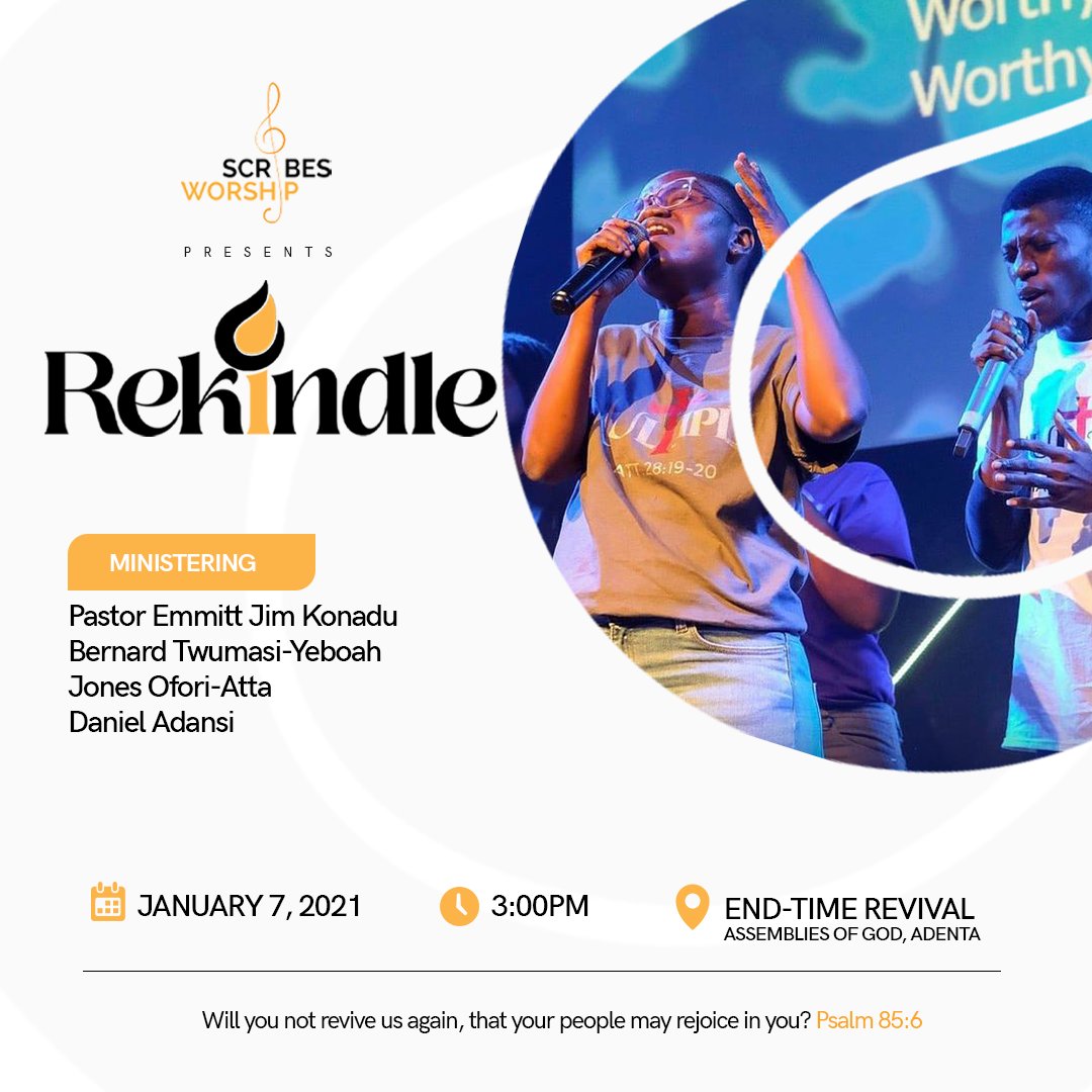 niilante_mills's tweet image. Revive us again; fill each heart with Thy love; may each soul be rekindled with fire from above.

Date: 7th January 2021
Time: 3pm 
Venue Endtime Revival Centre, AG- Teens Auditorium 

#Rekindle2021
#spontaneousworship
#Revival
#Anticipate
#SCRIBES
#ScribesWorship