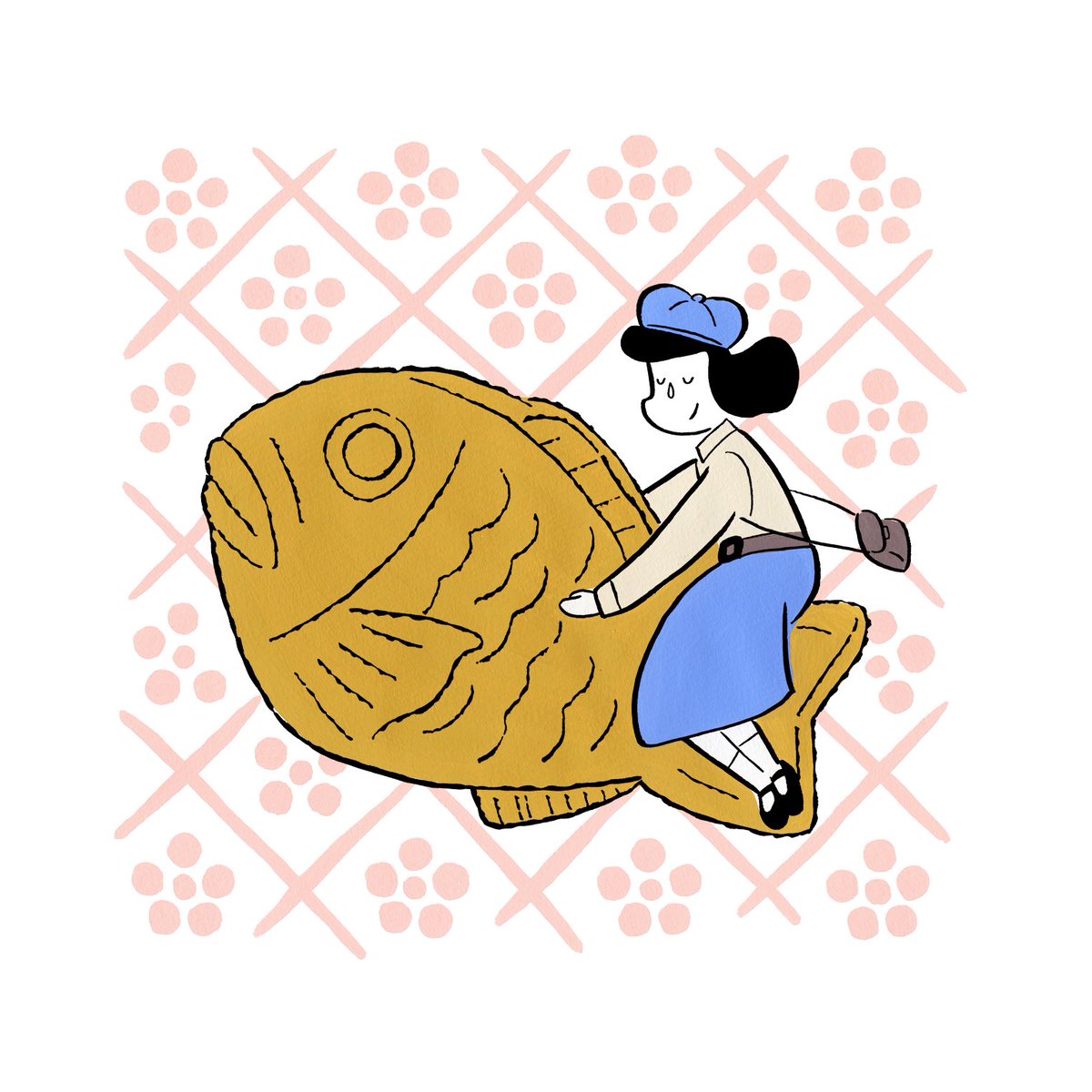 Twitter पर Fumiishiwata Illustration たい焼き Illustration Fumiishiwata Illustrator Painting Drawing Art Sketchbook Girl Graphicdesign イラスト イラストレーター イラスト好きな人と繋がりたい アート 人物イラスト 絵 レトロ スイーツ
