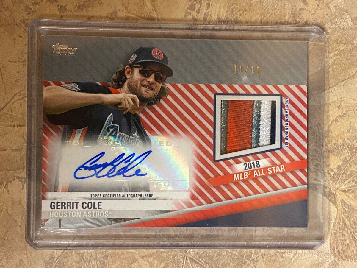 Check out 2020 Topps Update GERRIT COLE Autograph Patch All Star Stiches #01/10 SSP https://t.co/3XZ2unqrxw via @eBay @linkmycard #cardboard #tradingcards #collect #thehobby #mlb #baseball #allstar #cole @topps #topps https://t.co/okKWYsUEEM