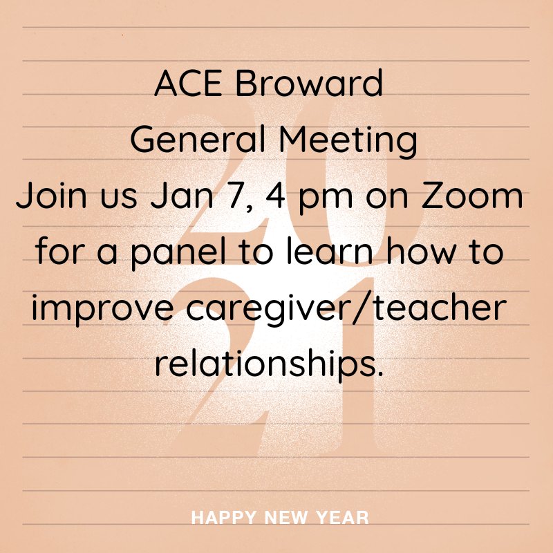 ACEBroward's tweet photo. General Meeting: Jan 7, 4 pm - link to email blast with info and zoom link: https://t.co/A4fovmohbt https://t.co/ARnJvKCdM2
