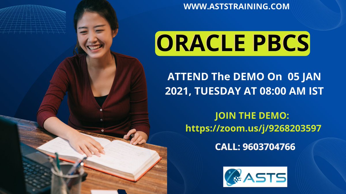 AstsTraining's tweet image. Join the Demo on Oracle PBCS Tomorrow, 05 Jan 2021 at 08:00 AM IST - zoom.us/j/9268203597
Register: bit.ly/2P8kGps

#OraclePBCSTraining #OraclePBCSCertification #PBCSOracle #PBCSOnlineTraining #AstsTraining #PBCSDemo #DemoonOraclePBCS #onlinecourses #learnonline #jobs