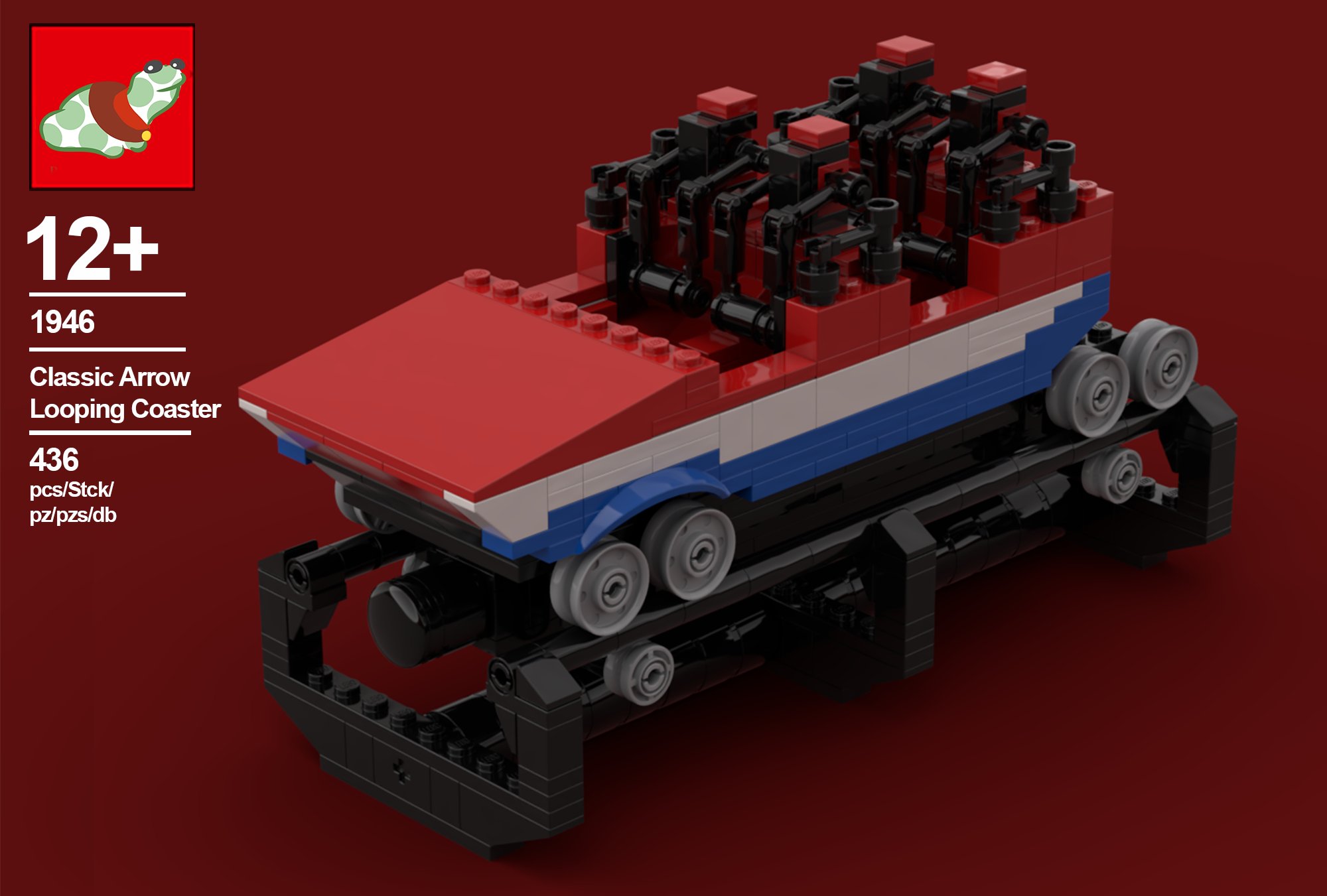 Tom on Twitter: "Arrow Dynamics might be gone forever, but the iconic coaster design lives on! My affordable Lego model (coming in at price of around €30) is now