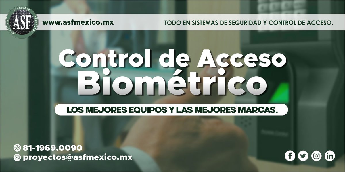 En esta pandemia sabemos la importancia de seguir las medidas de higiene y sana distancia necesarias, le ofrecemos equipos biometricos con escaneo facial para evitar el contacto con superficies. Mas información: proyectos@asfmexico.mx