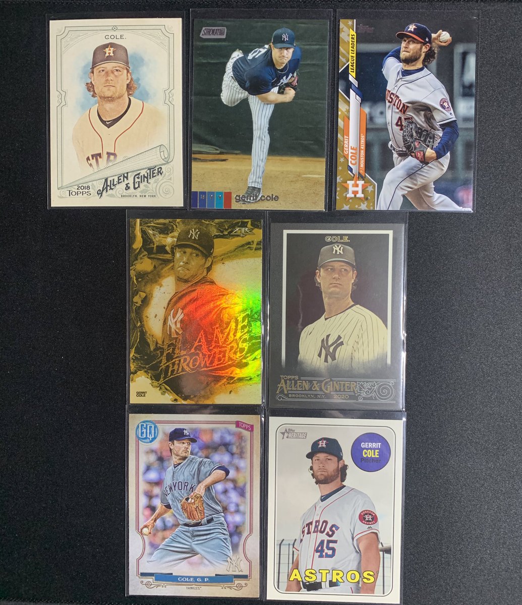 RT @collectorsclub_: Gerrit Cole lot

$3 shipped 

@Hobby_Connect @sports_sell @HobbyConnector https://t.co/PfjIi3d2RN