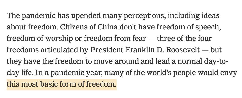 It's the age-old tradeoff between security and liberty that Ben Franklin mused about. Yes I am a China hawk. Yes I think civil liberties and human rights must be safeguarded. But we ignore "basic freedoms" at our peril.China's model looks very appealing to those without it.