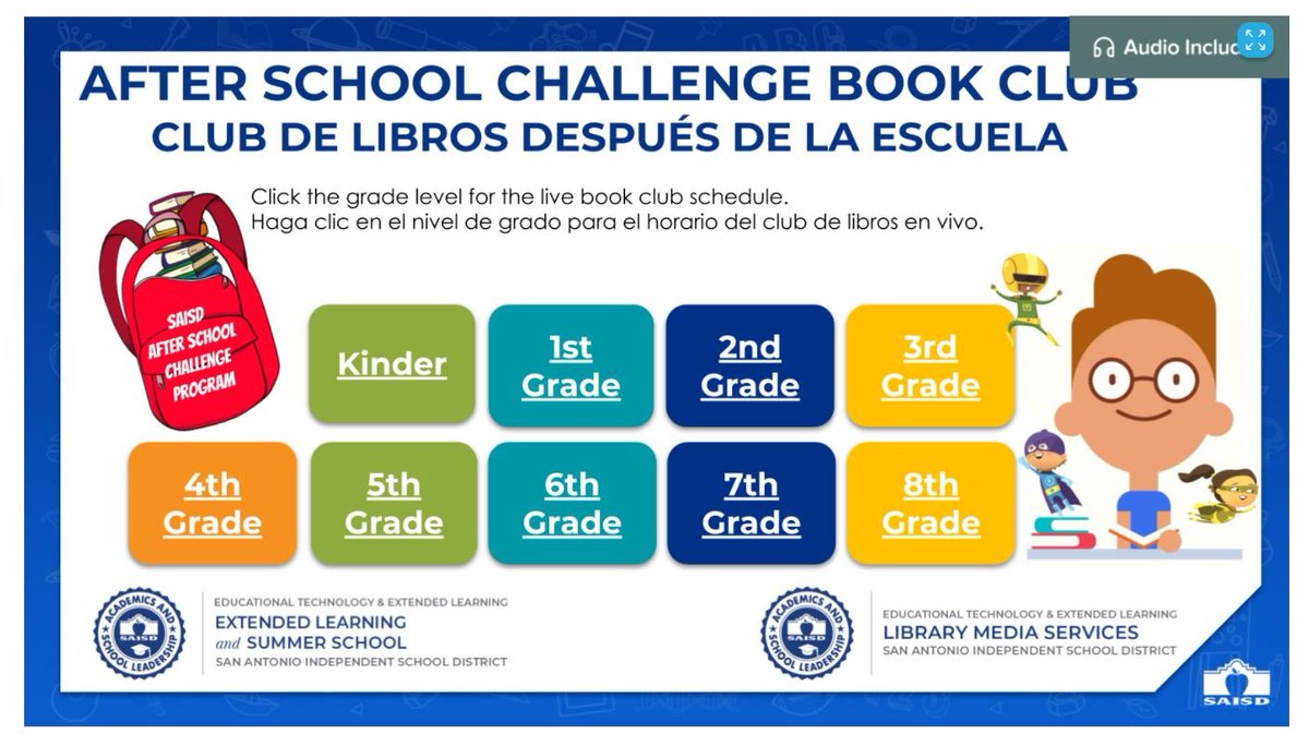 lus_zoch's tweet photo. You do not want to miss our After-school Book Club @SAISD @SAISDEXTLearn @bgcsanantonio @ymca.  It begins today at 1:00 p.m. Visit our Extended Day Website: https://t.co/Ldkxsbeu2r https://t.co/VTojuU1txR
