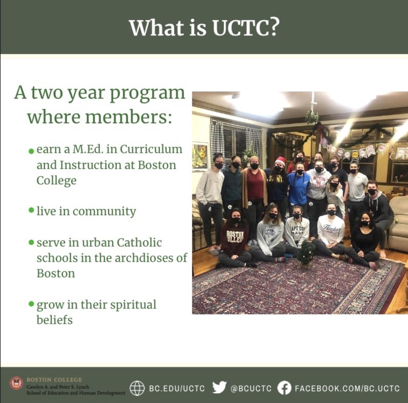 BCUCTC's tweet photo. UCTC’s application deadline is coming up! Apply today! Visit https://t.co/inwHeVJzdK or reach out to uctc@bc.edu for more information. 🦅 https://t.co/za5wDQNRJ5