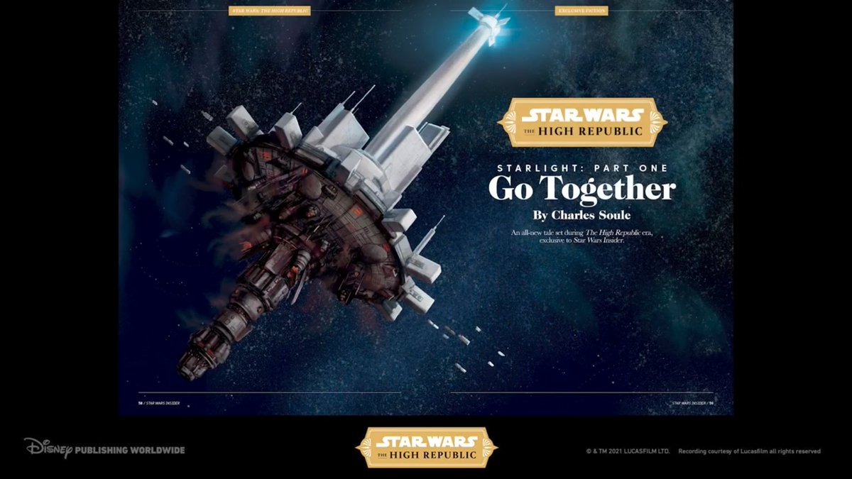 Charles's new short-fiction story "Go Together" is included in the latest issue of Star Wars Insider. It serves as "Chapter 0" to Light of the Jedi.  #StarWarsTheHighRepublic