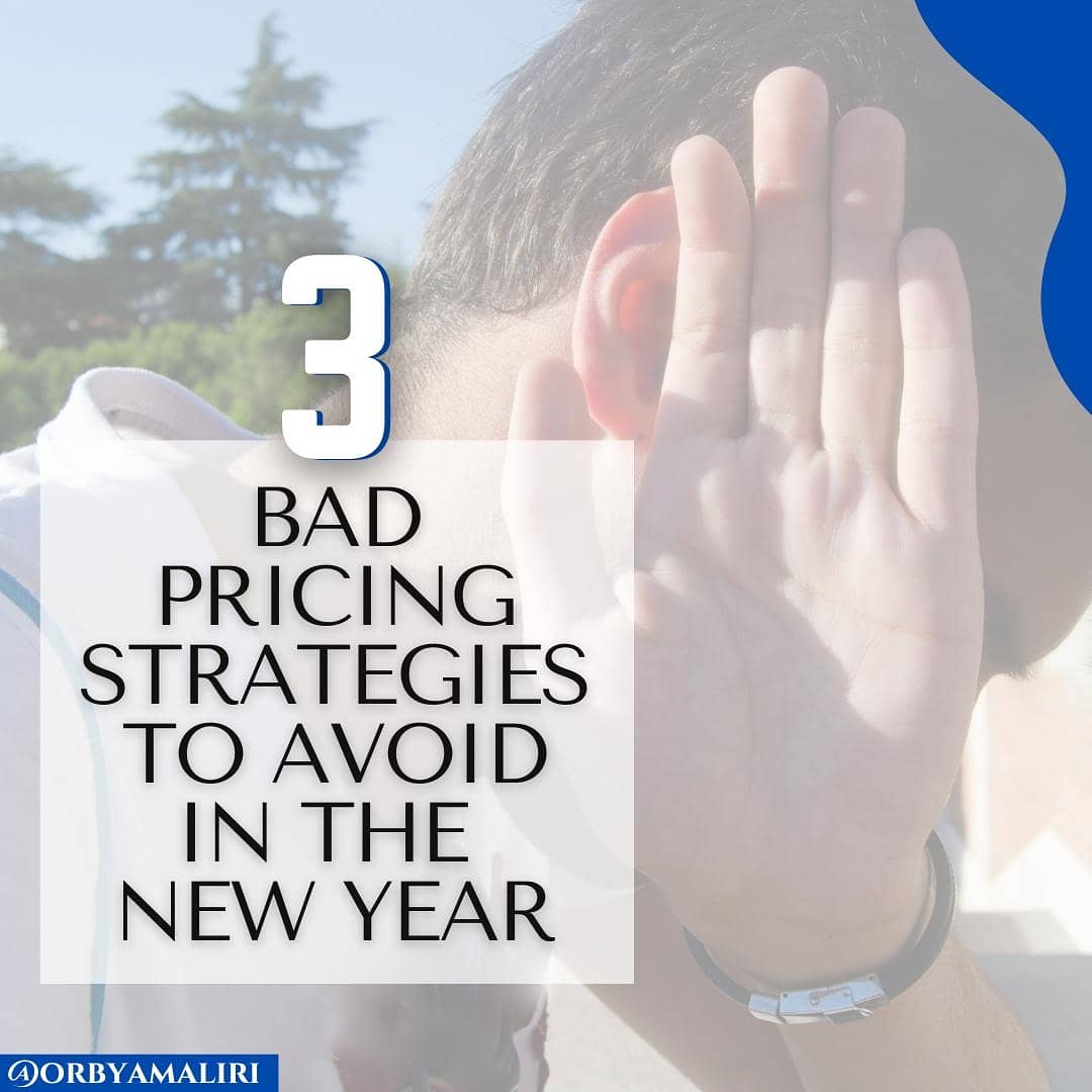 PricingThe's tweet photo. Its 2021, your pricing expert is fully back to work. This is our first post and it’s a MUST read.

Dear business owners, avoid these bad pricing strategies this year like your life depends on it.

Still unsure of how to go about your pricing in 2021.Our DM is open https://t.co/EeTljUaMOM