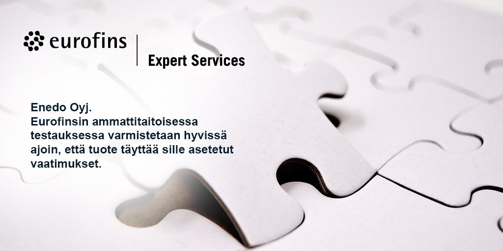 Teollisten sähkölaitteiden suurtuottaja Enedo Oyj on luottanut osan sähkölaitteidensa esitestauksesta meidän käsiimme. Lue referenssi kokonaisuudessaan bit.ly/3rSyWFe

#enedo #eurofins #referenssi #tuotetestaus